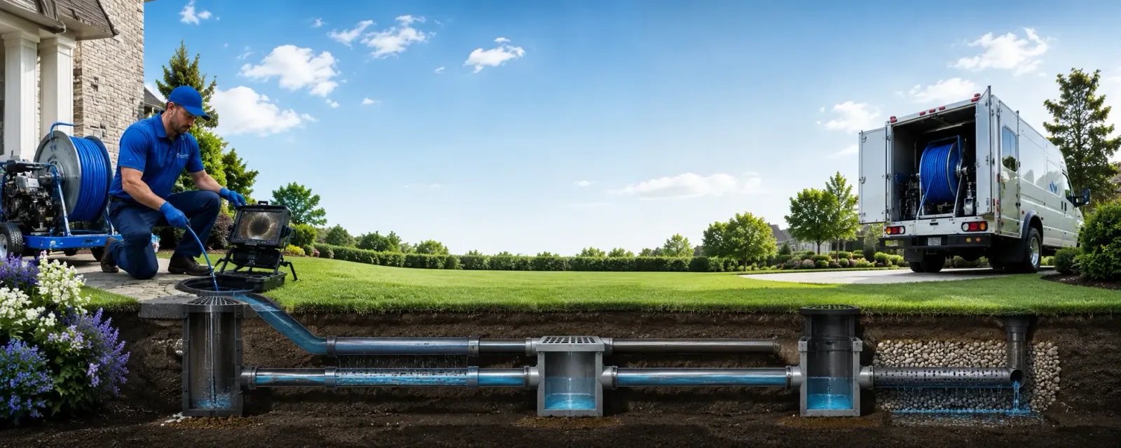 Outdoor drain cleaning information for Livermore, ME